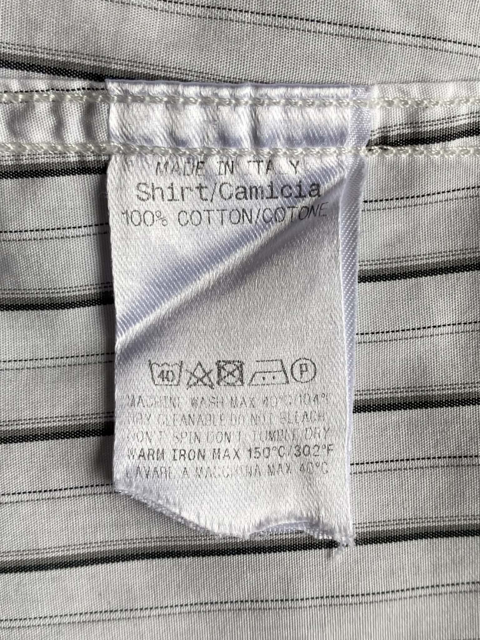 Gucci Gucci Striped Button Up Long Sleeve GC Logo No Buttons Size US M / EU 48-50 / 2 - 5 Thumbnail