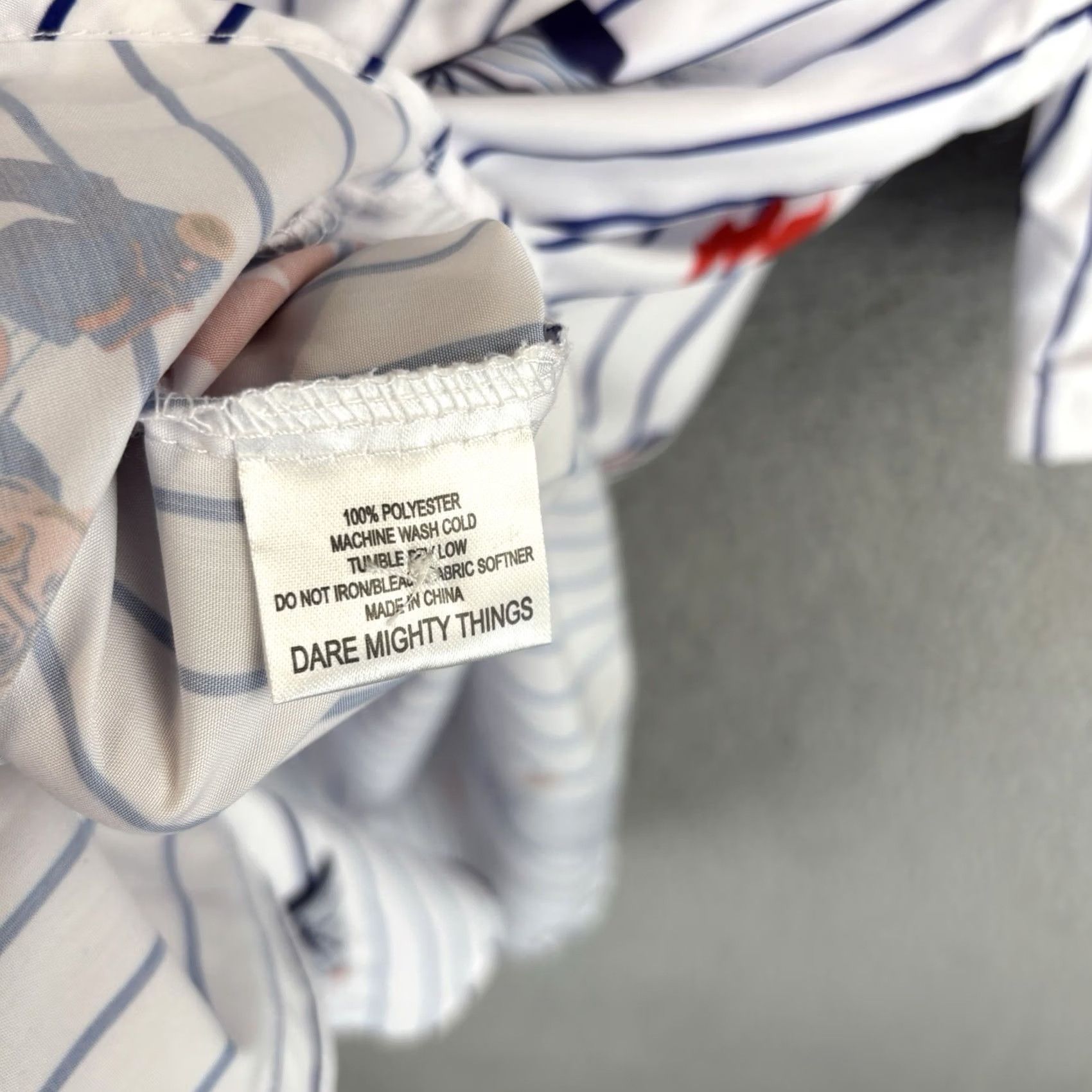 Gloverall RSVLTS Shirt Mens L Rookie Of The Year Pinstripe White Button Down All Over Size US L / EU 52-54 / 3 - 4 Thumbnail
