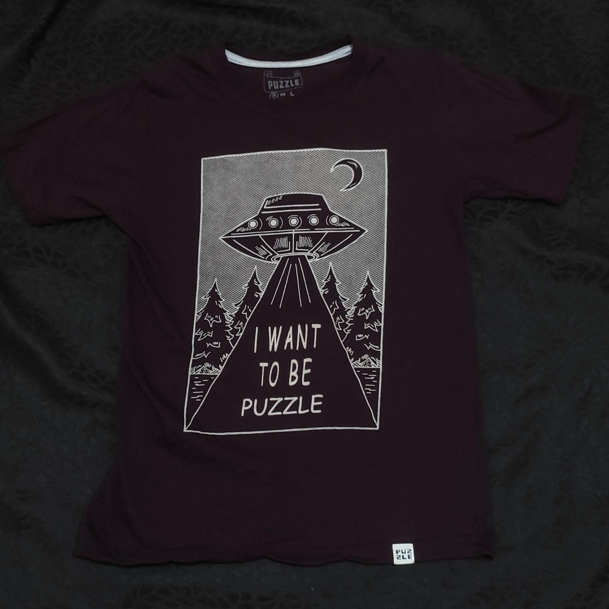 Japanese Brand × Vintage Vintage UFO I want to be puzzle Tee Size US S / EU 44-46 / 1 - 1 Thumbnail