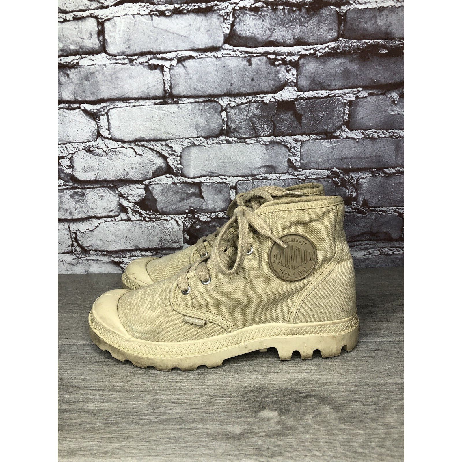 Palladium Palladium Pampa Hi Sahara Beige Khaki Canvas Lace Boots Wome Size US 8 / IT 38 - 18 Thumbnail