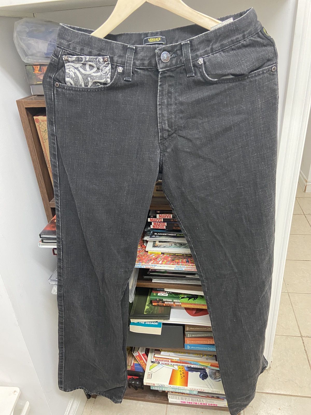 Versace Jeans Couture Vintage Versace Jeans Couture Men's Charcoal Black Jeans Size US 30 / EU 46 - 1 Thumbnail