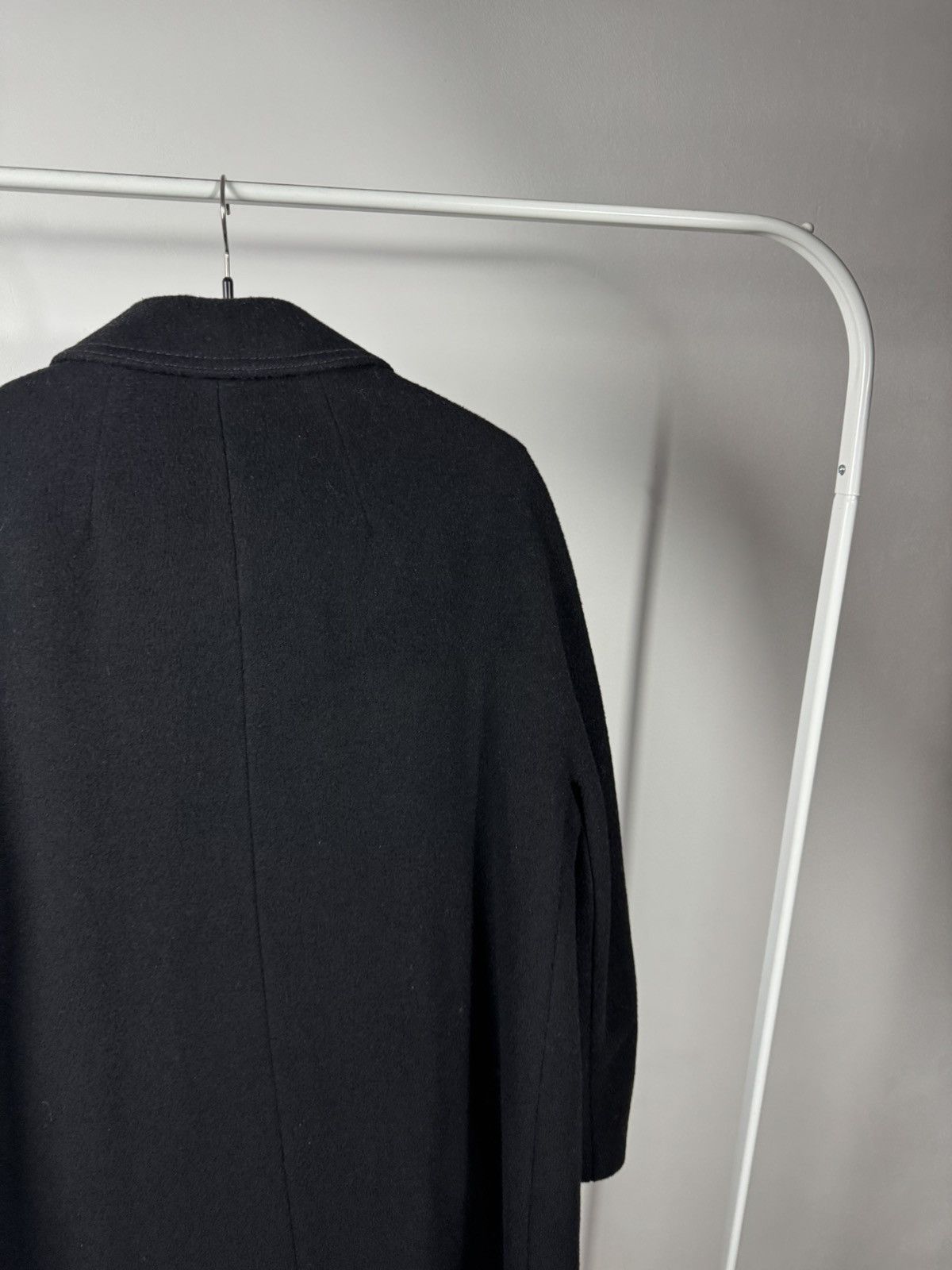 Other Vintage Women Camel Hair Wool Coat Black Classic Long Warm Size XL / US 12-14 / IT 48-50 - 15 Thumbnail