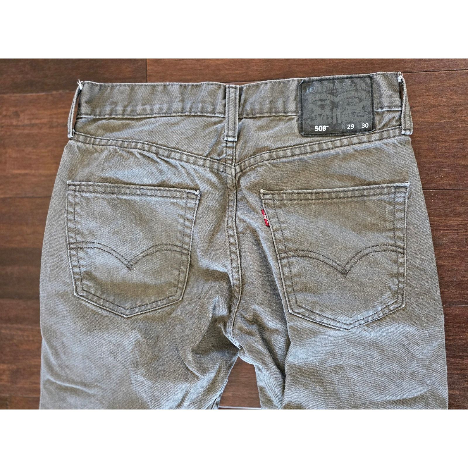 Levi's Levi's 508 Jeans Mens 29 x 30 Gray Regular Taper Fit Lightwe Size US 29 - 5 Thumbnail