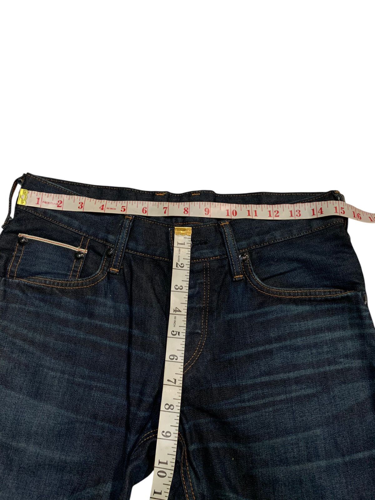 Edwin × If Six Was Nine × Kapital EDWIN SEN SELVEDGE BUCKLE BACK JAPANESE DISTRESSED DENIM Size US 31 - 17 Thumbnail