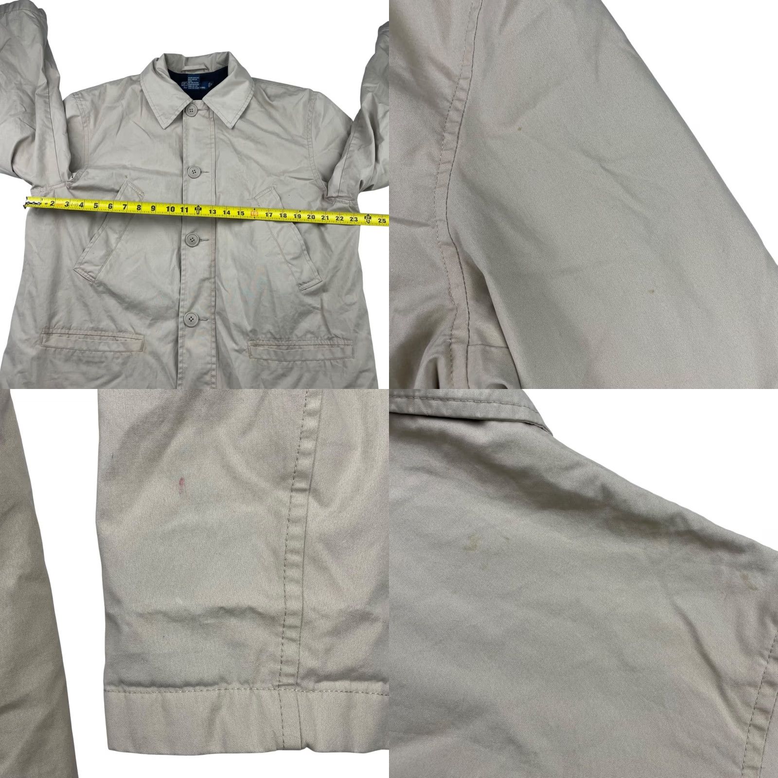 Polo Ralph Lauren VTG Polo Ralph Lauren Coat Shirt Mens M Khaki/Tan Fleece Lined Full Zip Insulated Cotton Size US M / EU 48-50 / 2 - 8 Thumbnail