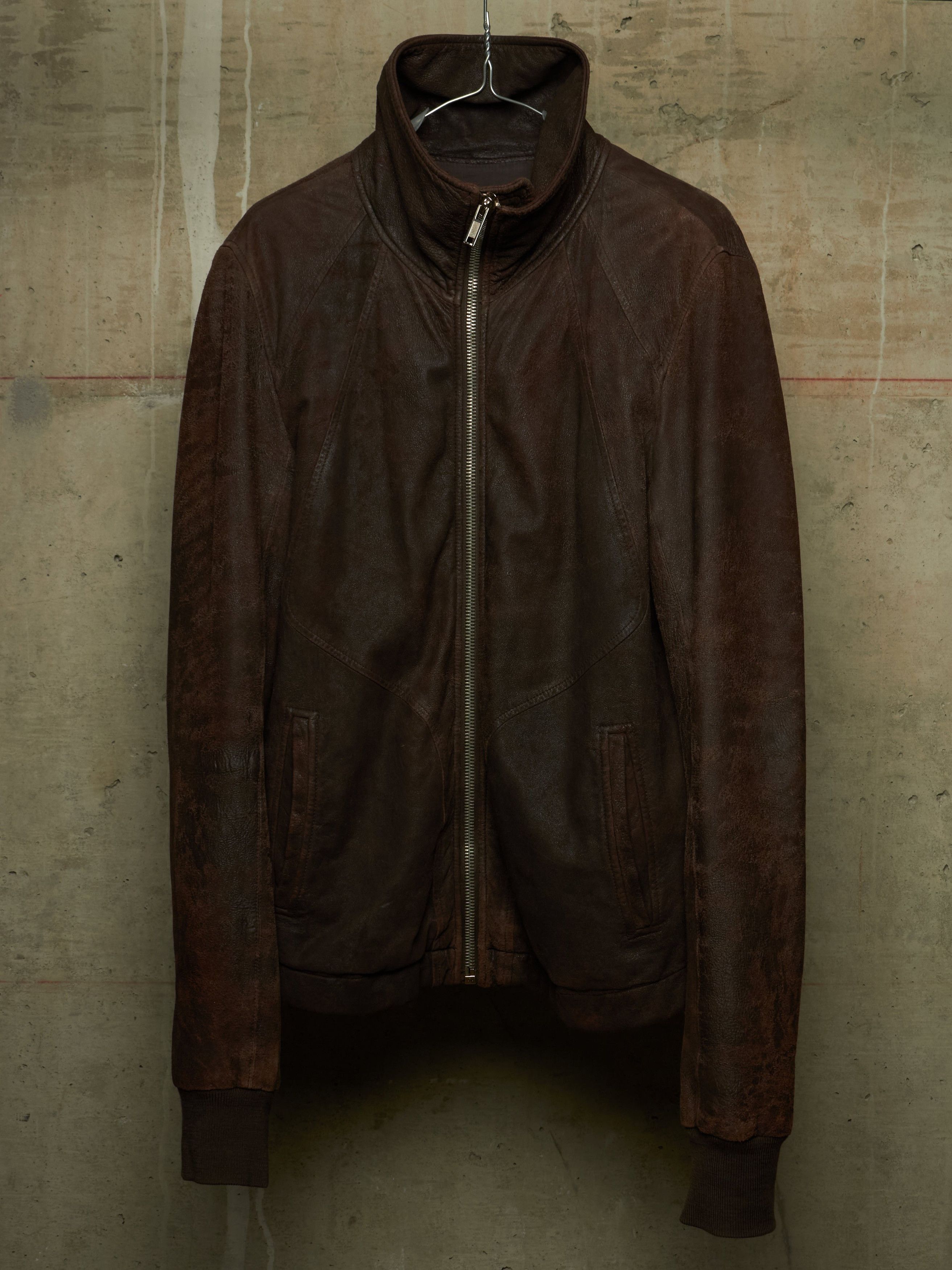 Rick Owens Rick Owens High Neck Intarsia Hammered Lamb Leather