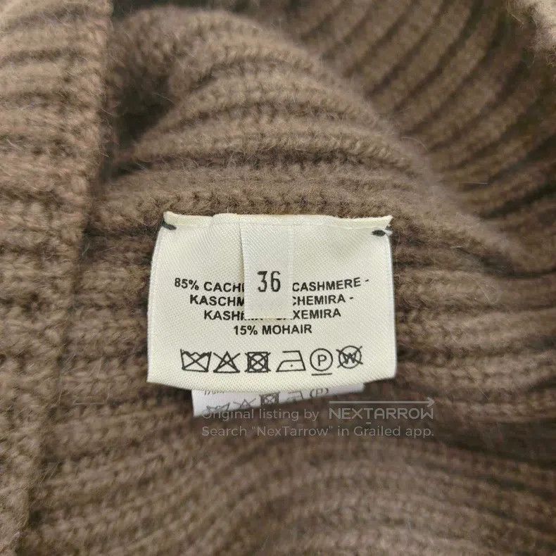 Hermes Hermes Brown and Caramel Coarse Knit Cloak Sweater Two-Pie Size XS / US 0-2 / IT 36-38 - 4 Thumbnail