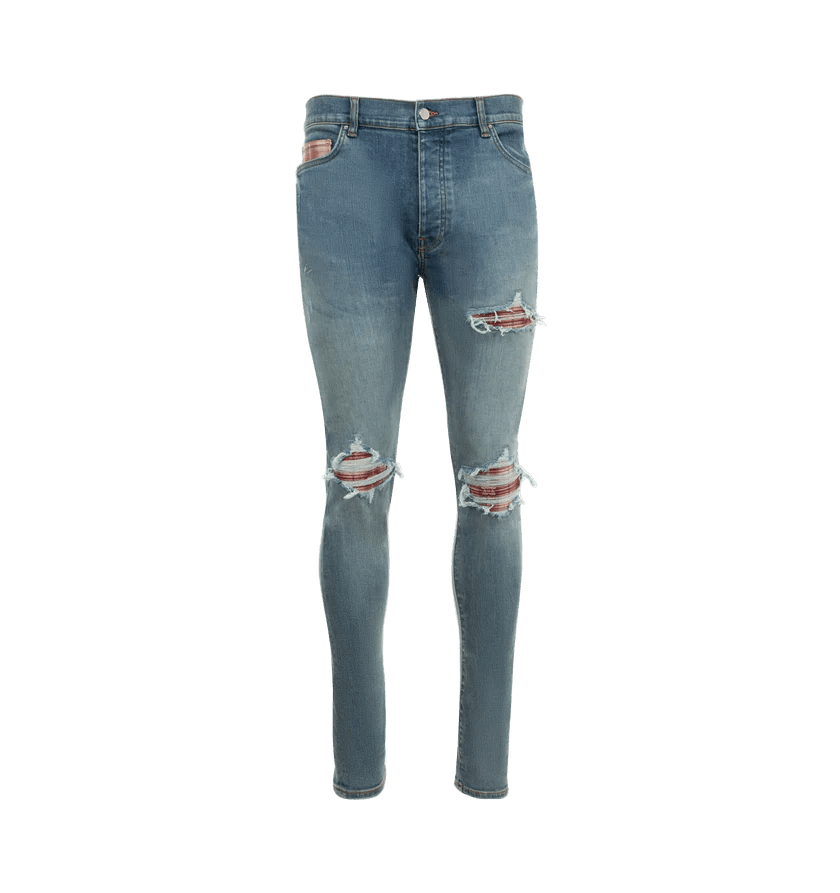 Amiri o1h1sh10525 Ma Quad Plaid Mx1 Jeans in Blue Size US 36 / EU 52 - 1 Thumbnail