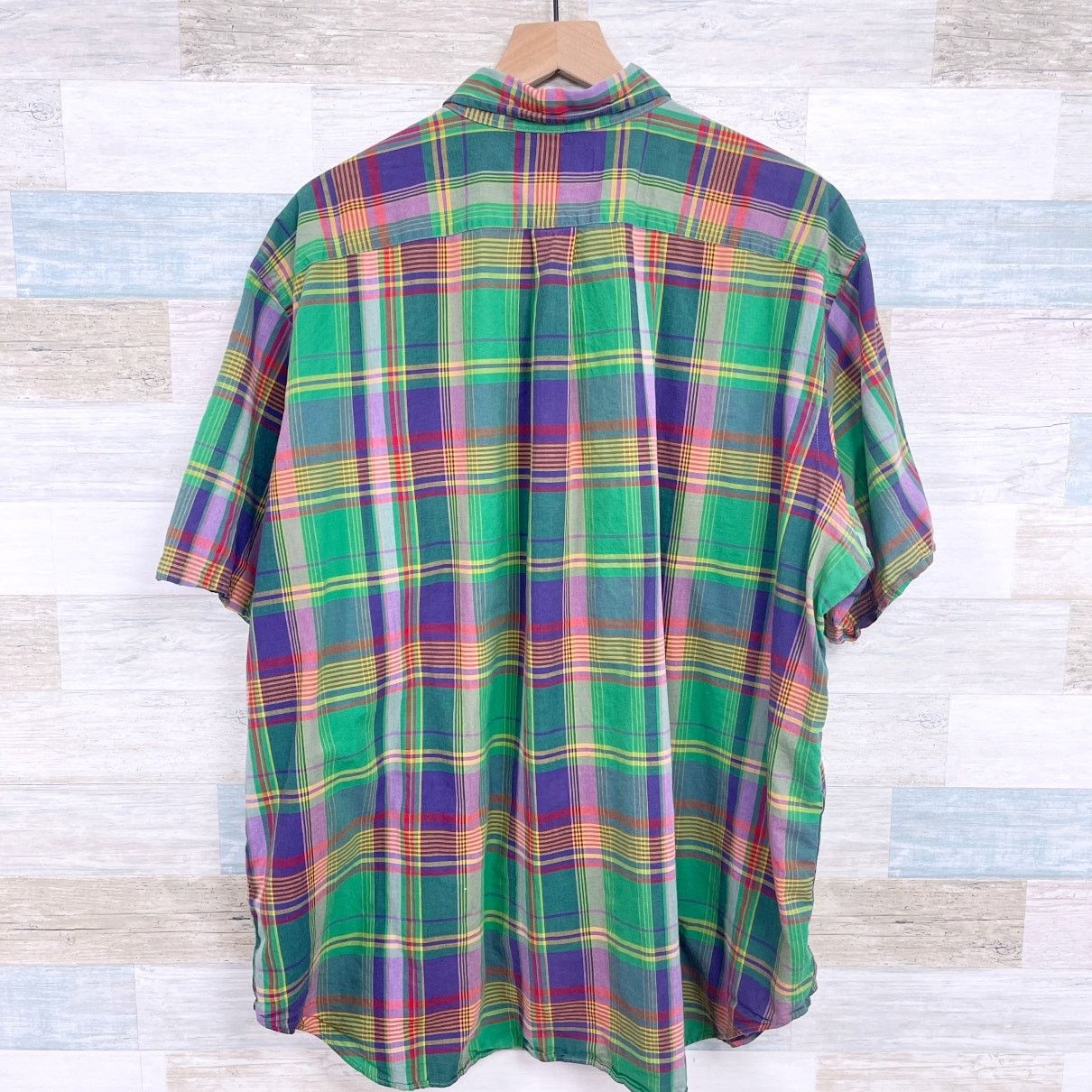 Ralph Lauren Ralph Lauren Classic Fit Shirt Green Madras Plaid Mens 2XB Size US XXL / EU 58 / 5 - 3 Thumbnail