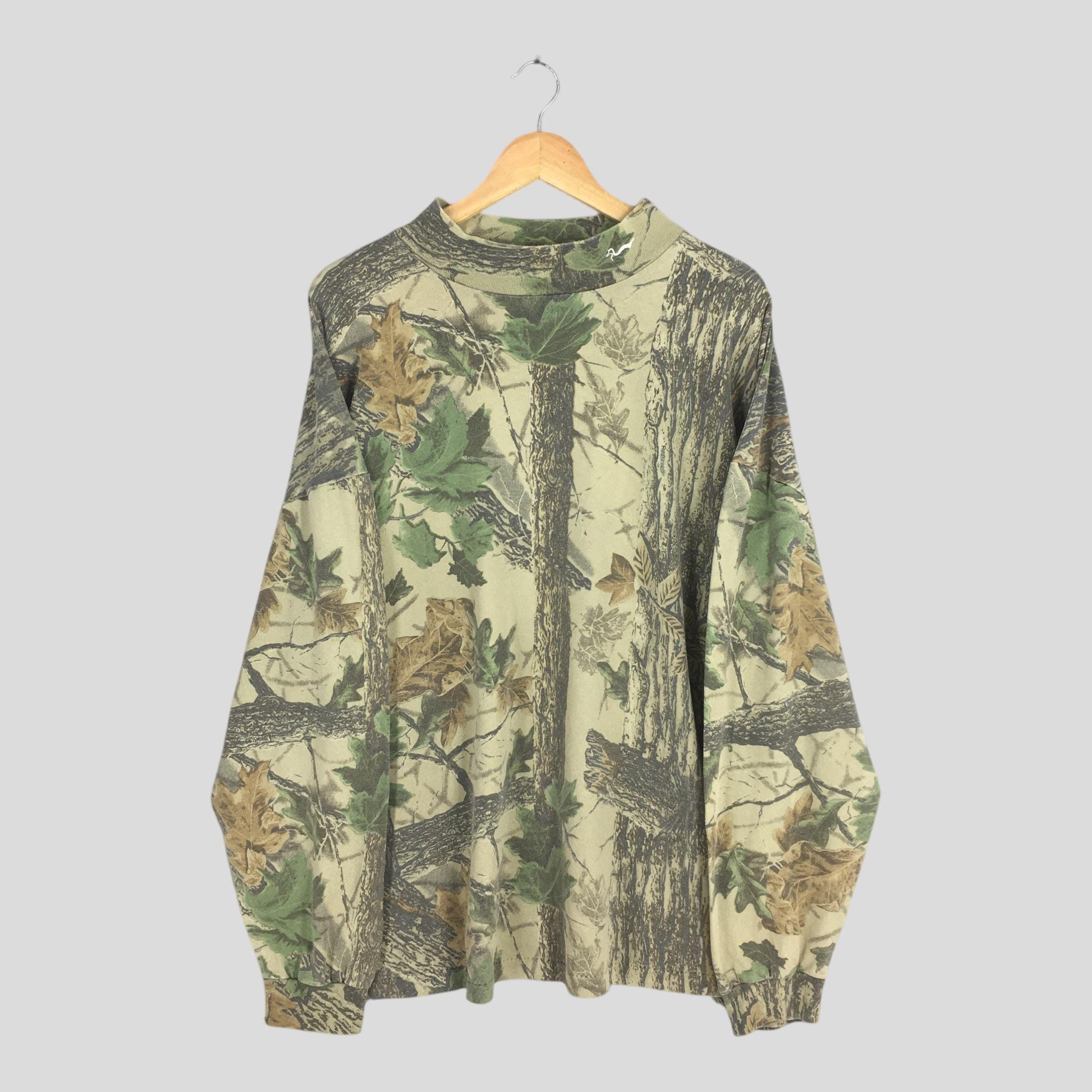 Vintage 90s Duxbak Real Tree Camo Longsleeve Tshirt 3XLarge