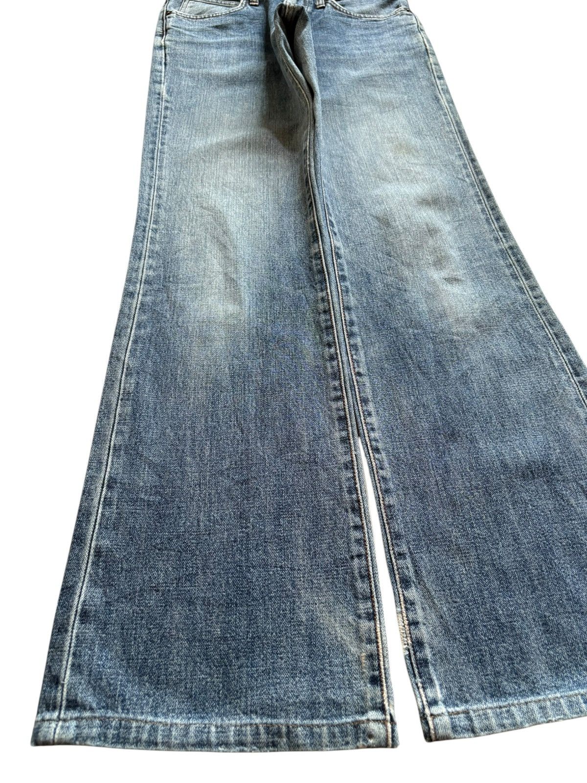Wrangler Vintage Wrangler Mud Wash Distressed Bootcut Flare Jeans Size US 27 - 6 Thumbnail