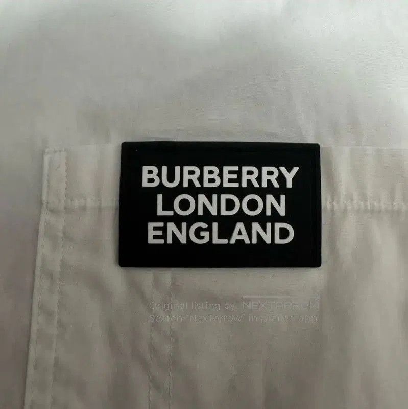 Burberry Burberry White Cotton Embroidered Logo Shirt. Size US M / EU 48-50 / 2 - 3 Thumbnail
