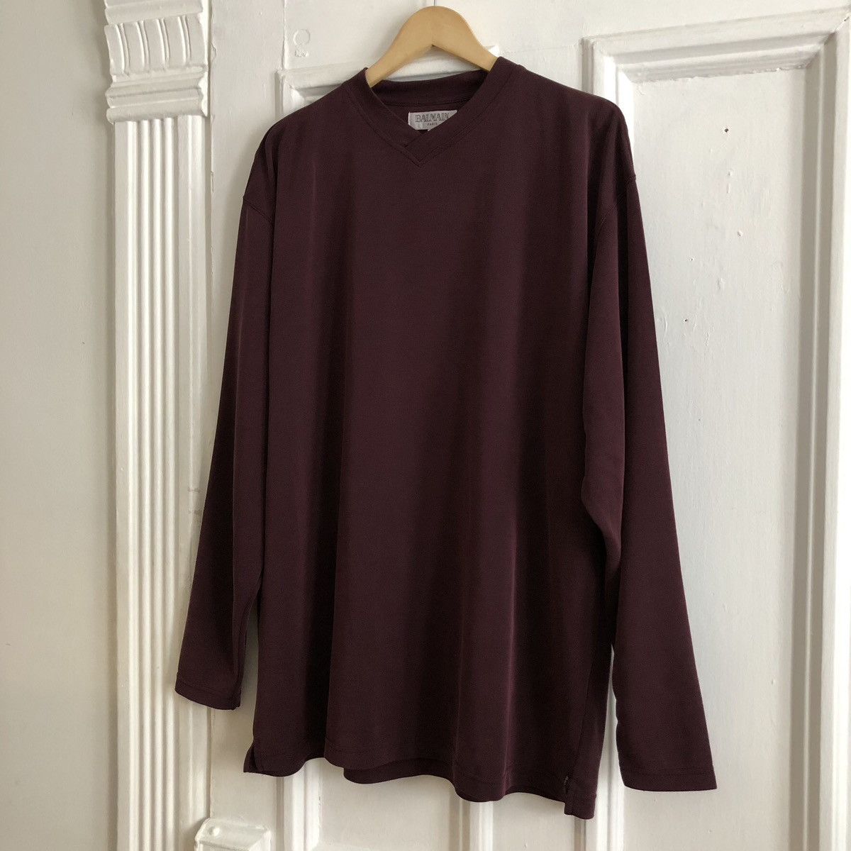 image of Balmain Burgundy Ls, Men's (Size XL)