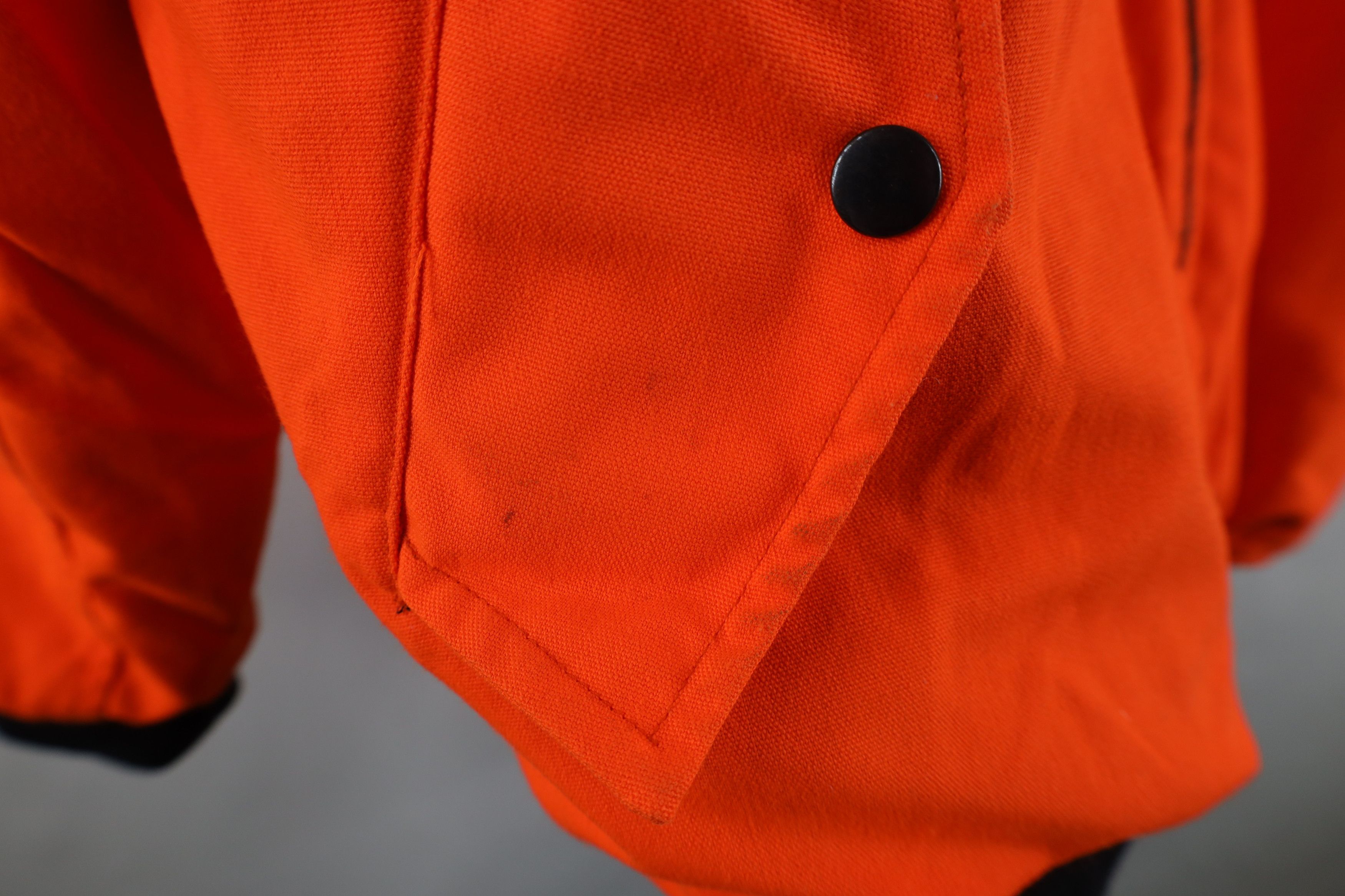 Vintage 90s Abrams Towing Quilted Bomber Jacket Blaze Orange