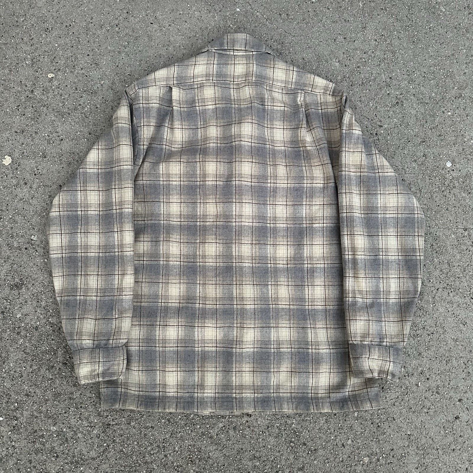 Pendleton × Vintage Vintage 60s Pendleton Plaid Wool Board Shirt Size US M / EU 48-50 / 2 - 3 Thumbnail