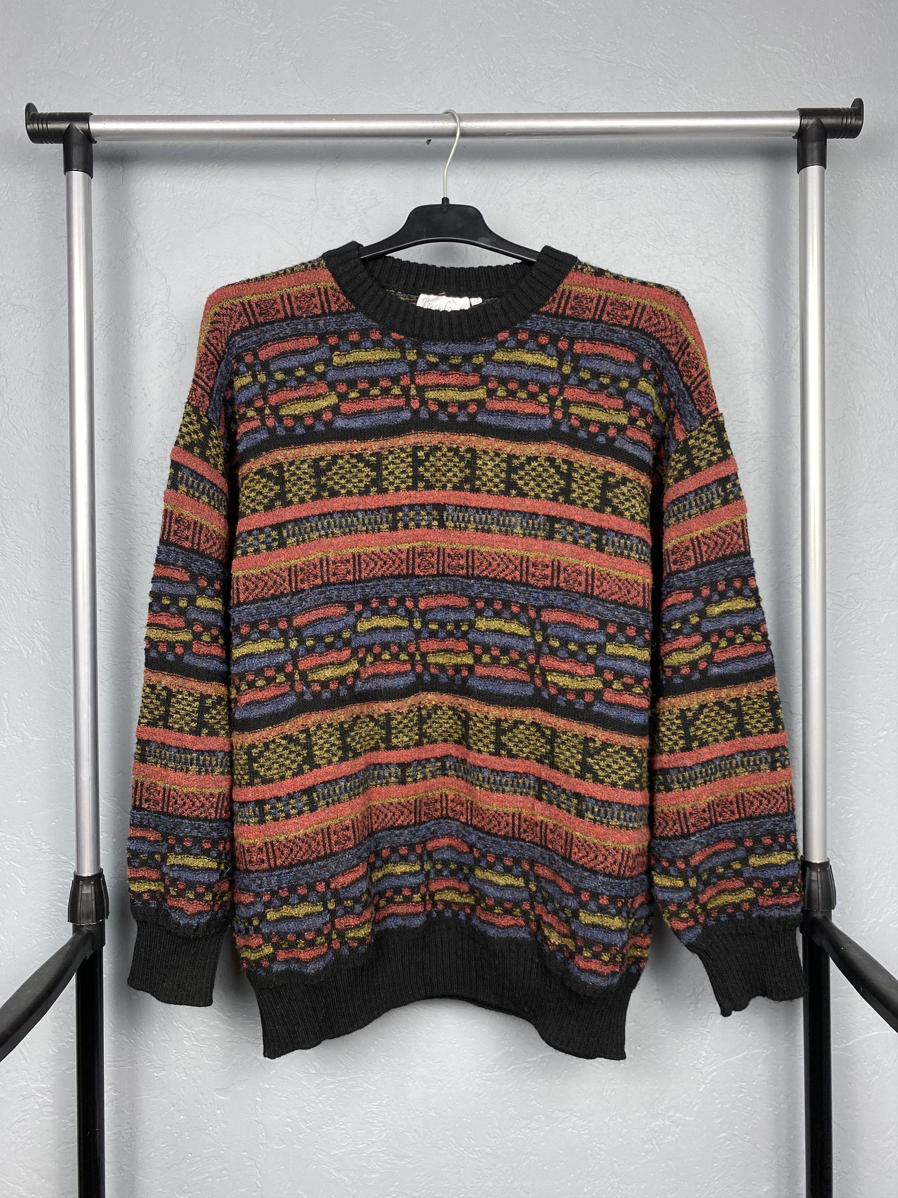 Renato Cavall Vintage Coloured Cable Knit Sweater Coogi