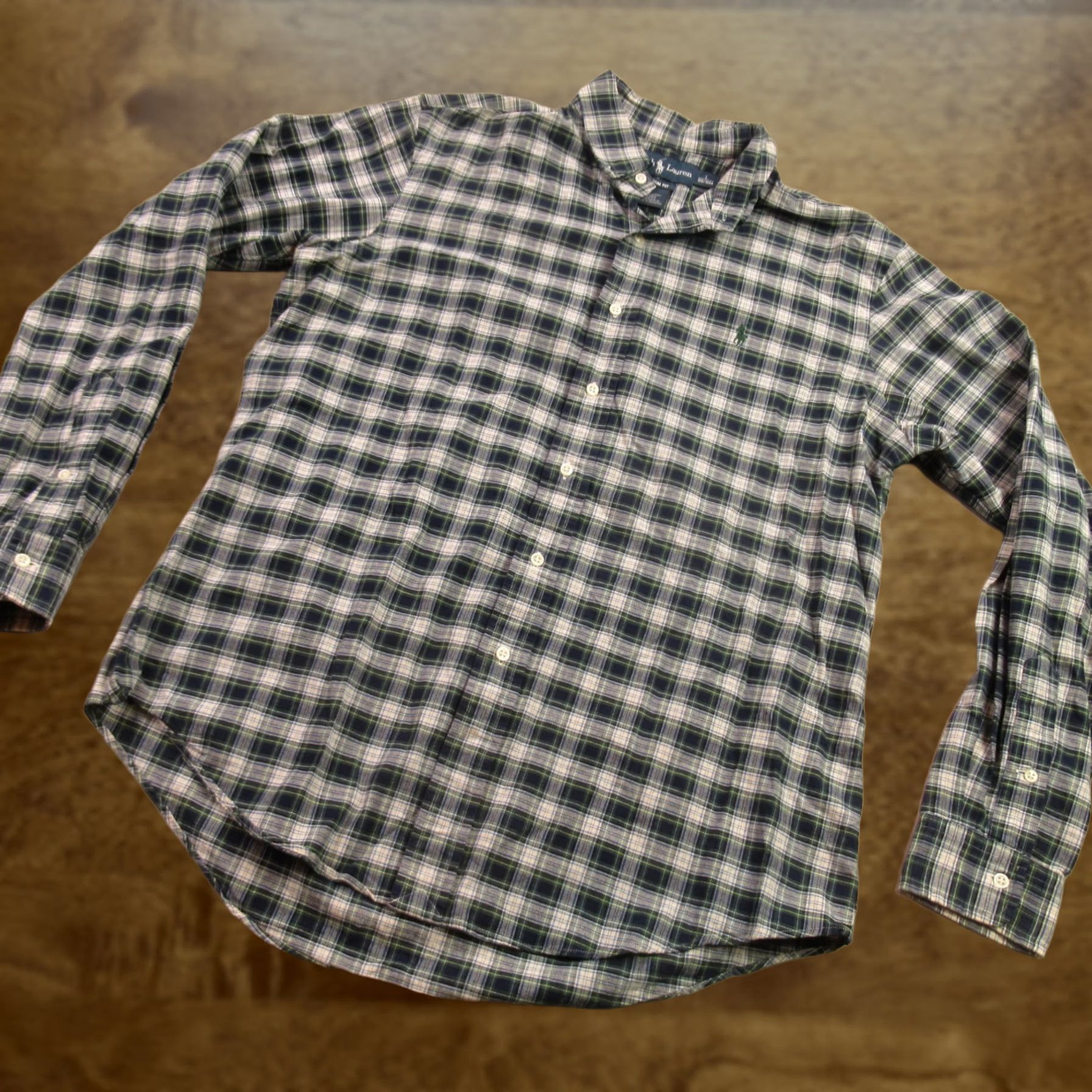 Polo Ralph Lauren Ralph Lauren Shirt Mens Large Long Sleeve Plaid Custom Fit Blue Size US L / EU 52-54 / 3 - 1 Thumbnail
