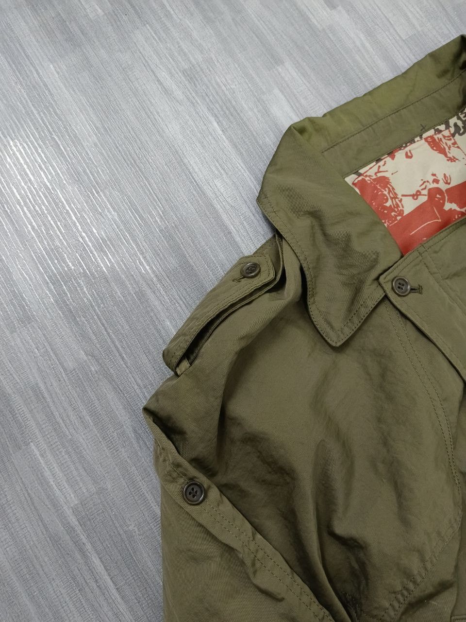 Issey Miyake ISSEY MIYAKI TETE HOMME OLIVE GREEN BOMBER JACKET Size US M / EU 48-50 / 2 - 6 Thumbnail