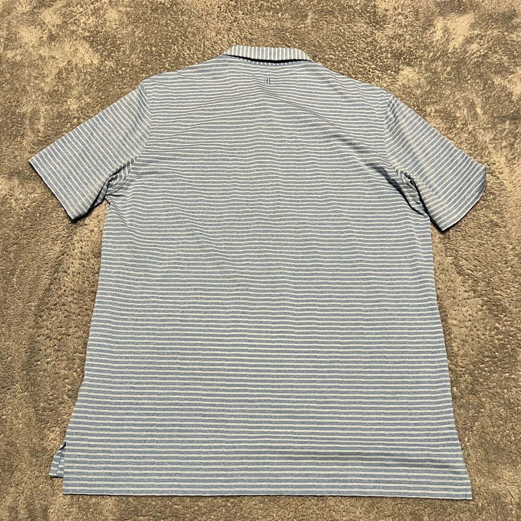 johnnie-O Johnnie O Polo Shirt Mens XL Blue Striped Performance Golf Shirt Size US XL / EU 56 / 4 - 3 Thumbnail