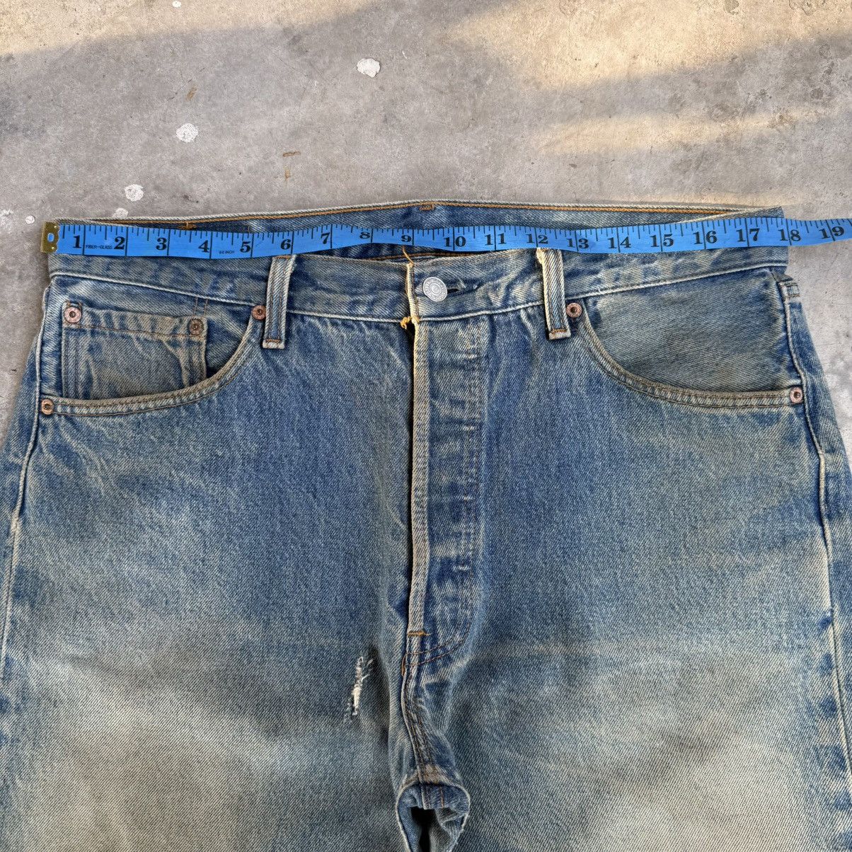 Levi's Vintage Clothing Vintage 95' Levi's 501 USA Button fly Rusty Faded Denim Jean Size US 36 / EU 52 - 7 Thumbnail