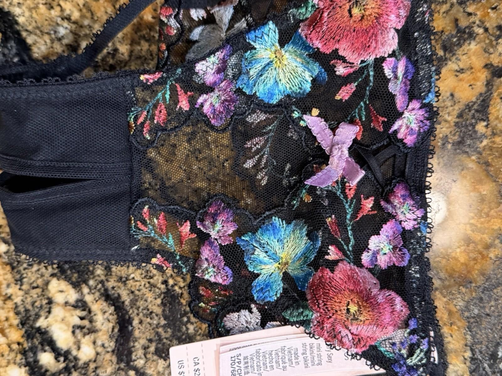 Other VICTORIA'S SECRET VERY SEXY String Bikini Panty S Floral NWT Size ONE SIZE - 2 Thumbnail
