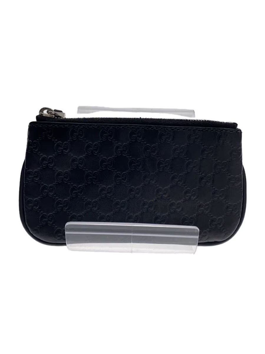 Gucci Gucci Micro Guccissima Leather Coin Case Black Size ONE SIZE - 1 Thumbnail