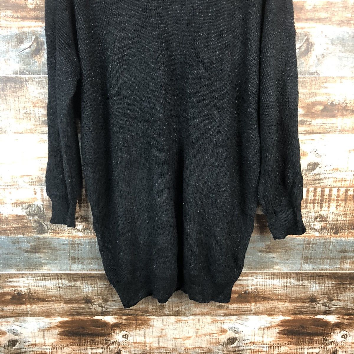 Homespun Knitwear × Japanese Brand DL R.P.S Black long Knitwear #C735 Size M / US 6-8 / IT 42-44 - 14 Thumbnail