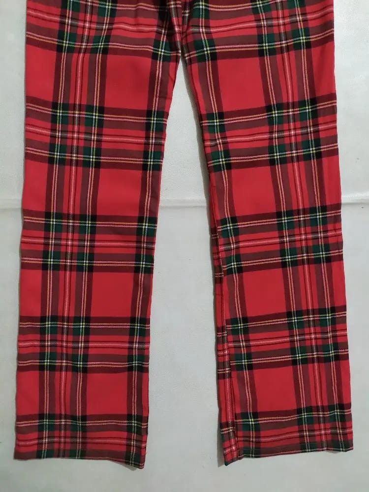 Japanese Brand Tommy Hilfiger Red Check Nice design pants no back pocket Size US 29 - 7 Thumbnail