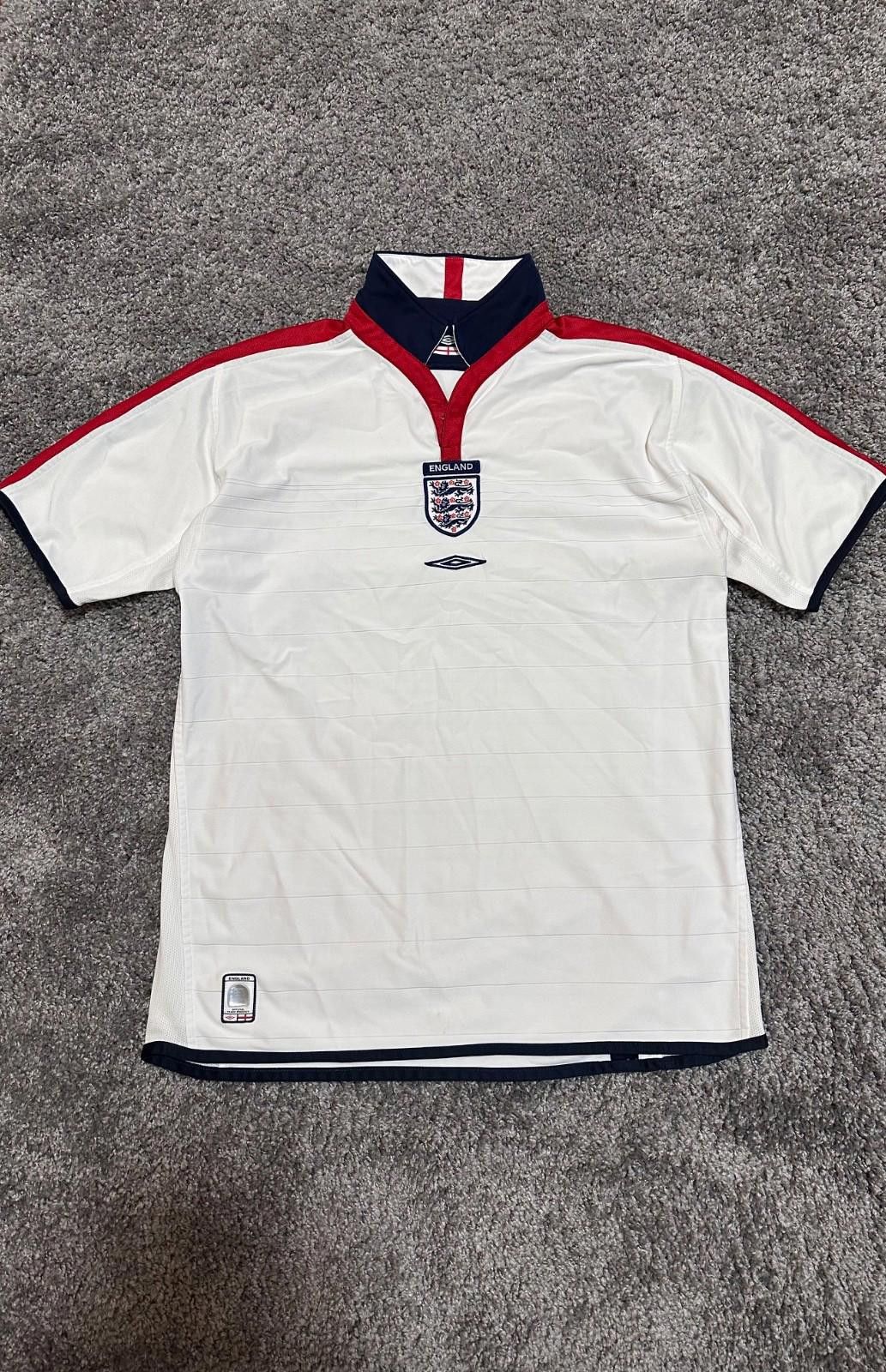 Umbro ENGLAND 2003 2005 HOME FOOTBALL SHIRT SOCCER JERSEY UMBRO L Size US L / EU 52-54 / 3 - 1 Thumbnail