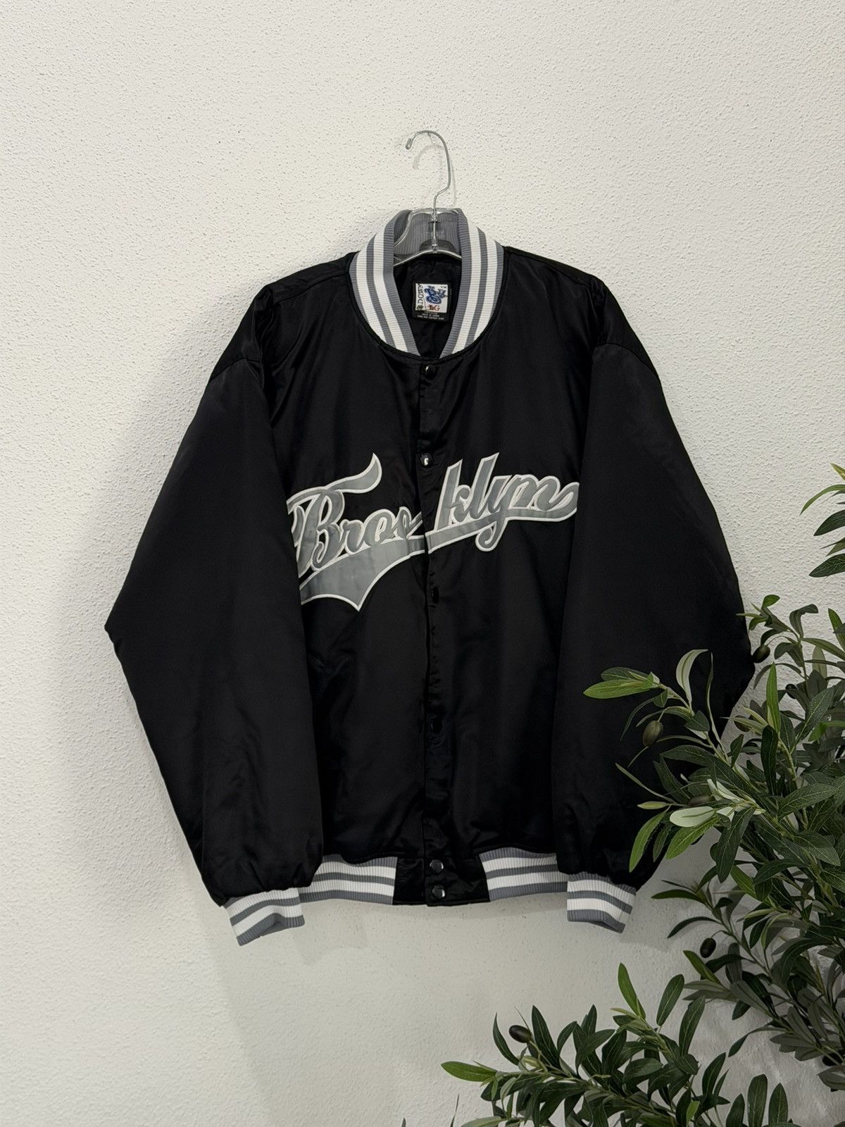 Vintage 90s brooklyn Dodgers Varsity Bomber Jacket Tailsweep