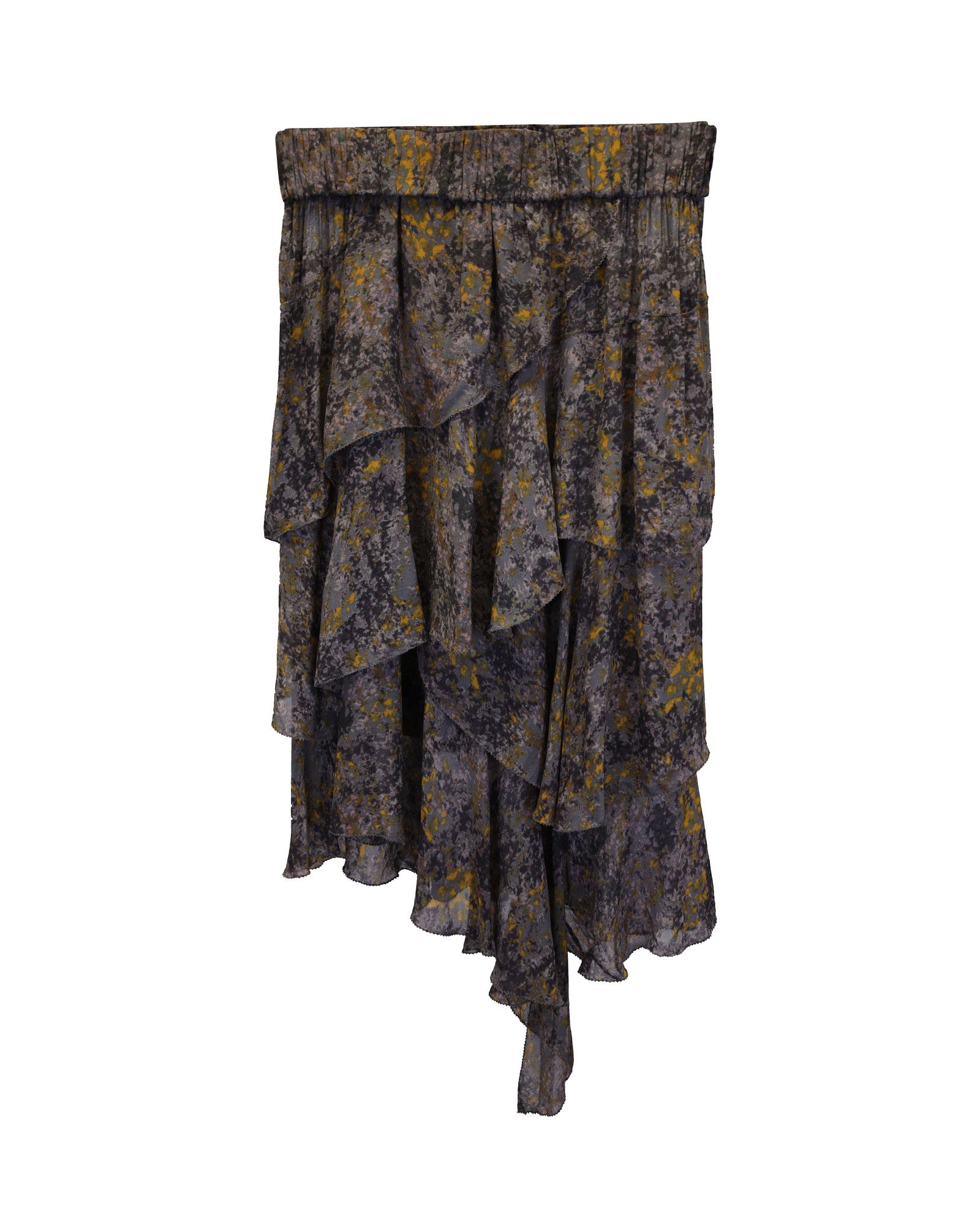 Isabel Marant Isabel Marant Étoile Jeezon Ruffled Skirt in Multicolor Visc Size 27" / US 4 / IT 40 - 1 Thumbnail