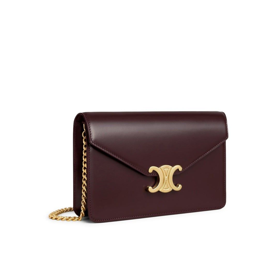 Celine CELINE Margo Deep Burgundy Chain Wallet Bag New & Authentic Size ONE SIZE - 2 Thumbnail