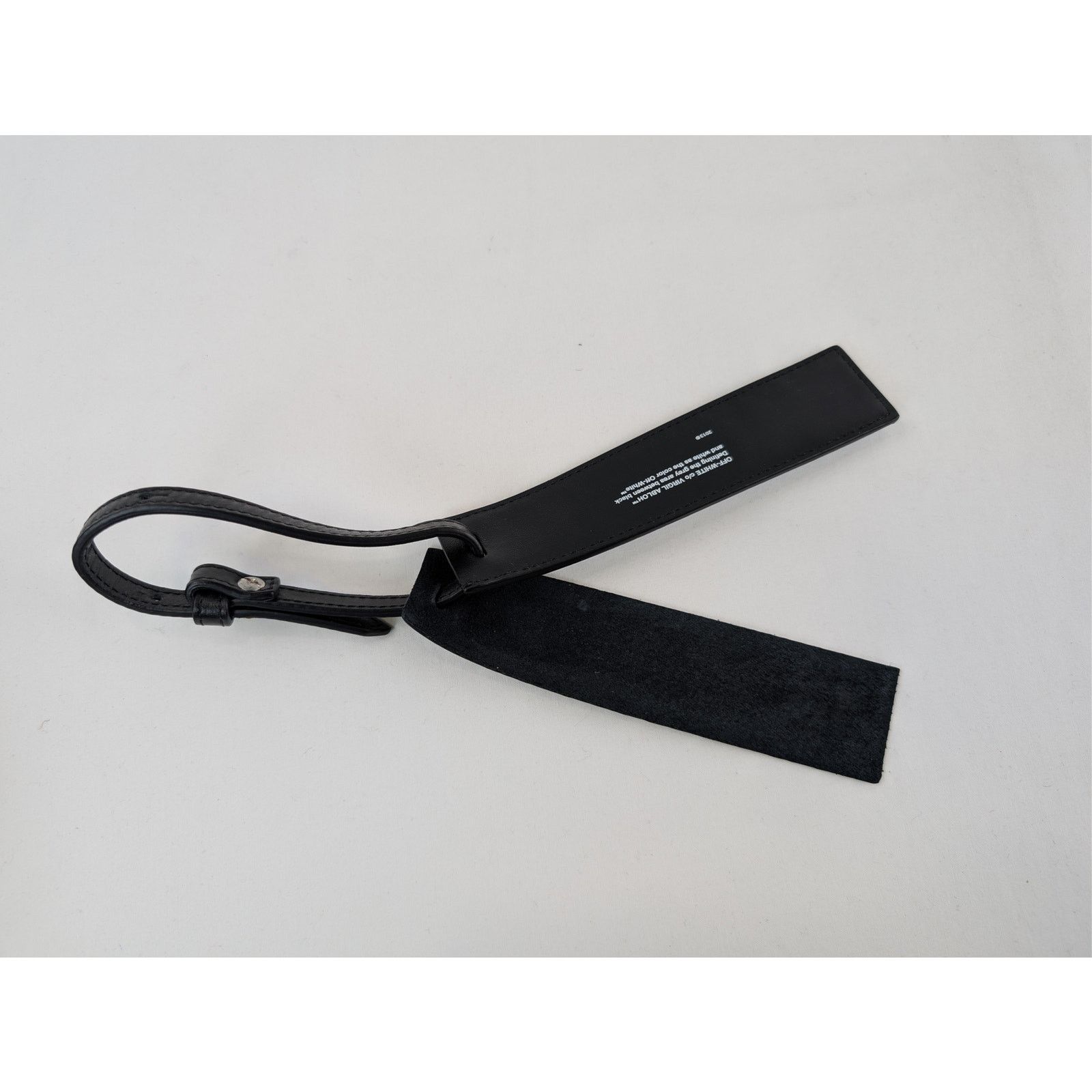 Off-White o1rshd1 Size: OS / Leather Luggage Tag in Black Size ONE SIZE - 9 Thumbnail