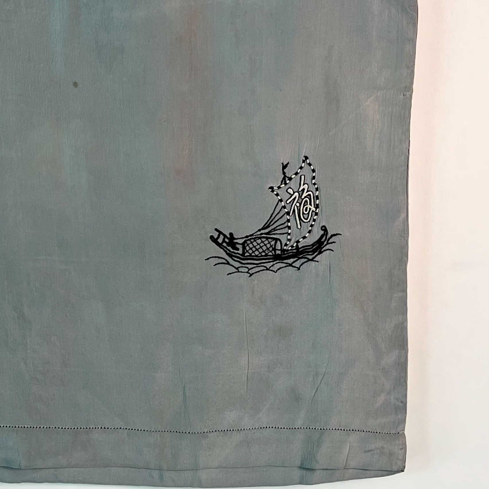 Vintage Womens Silk Shawl/Wrap Gray 50" Adult Women Size 50" Silk Shawl Classic Winter Bot? Size ONE SIZE - 6 Thumbnail