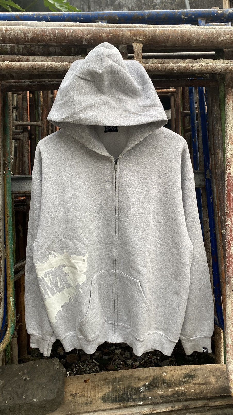 Streetwear × Stussy Grey Stussy Tokyo Zip Up Hoodie | Grailed