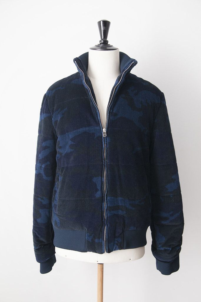 image of Faith Connexion Blue Camo Puffer Jacket, Men's (Size Small)