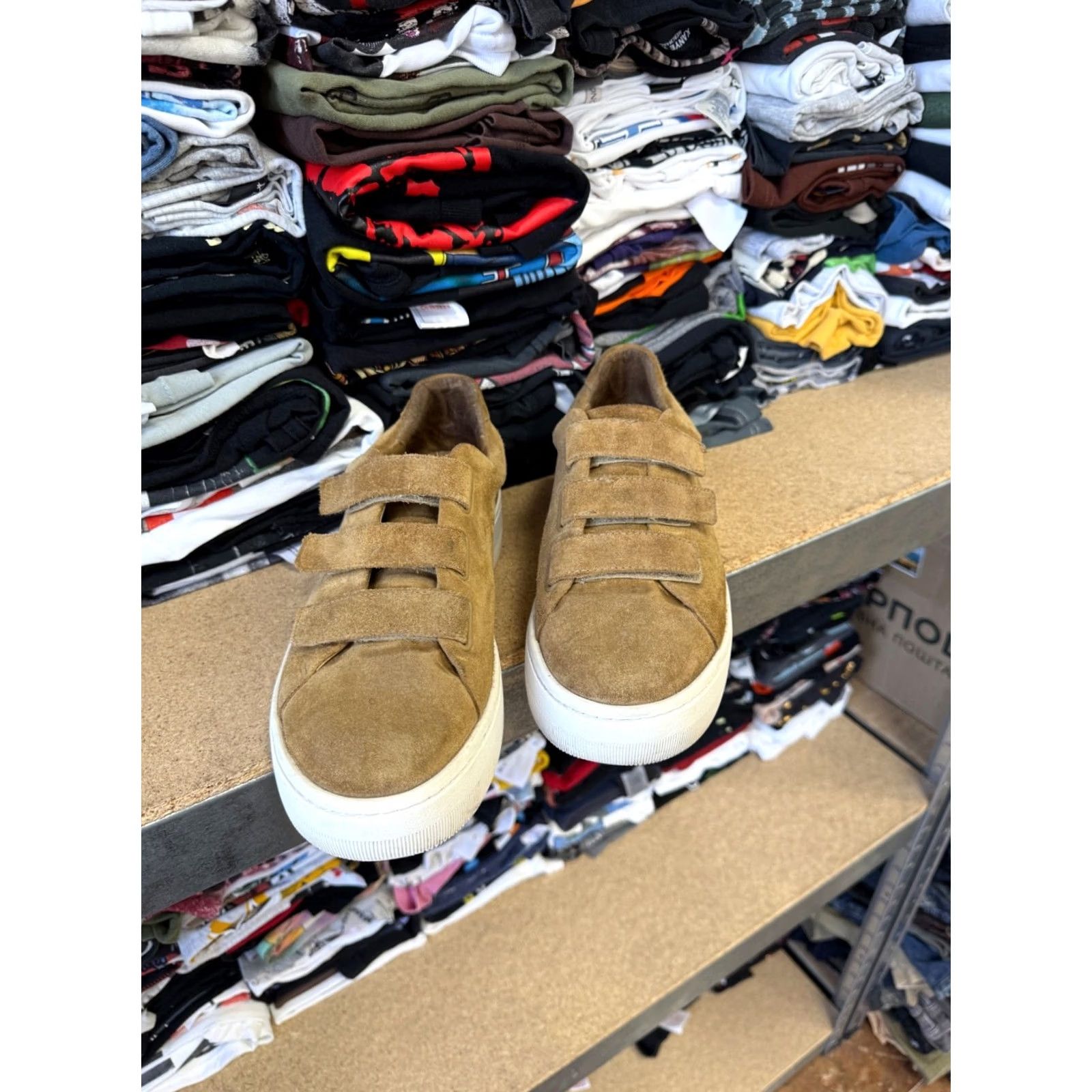 Sandro Sandro Paris Luxury Suede Sneakers Women Rare Retro Hype Beige 40 Nike? Size US 9 / IT 39 - 4 Thumbnail