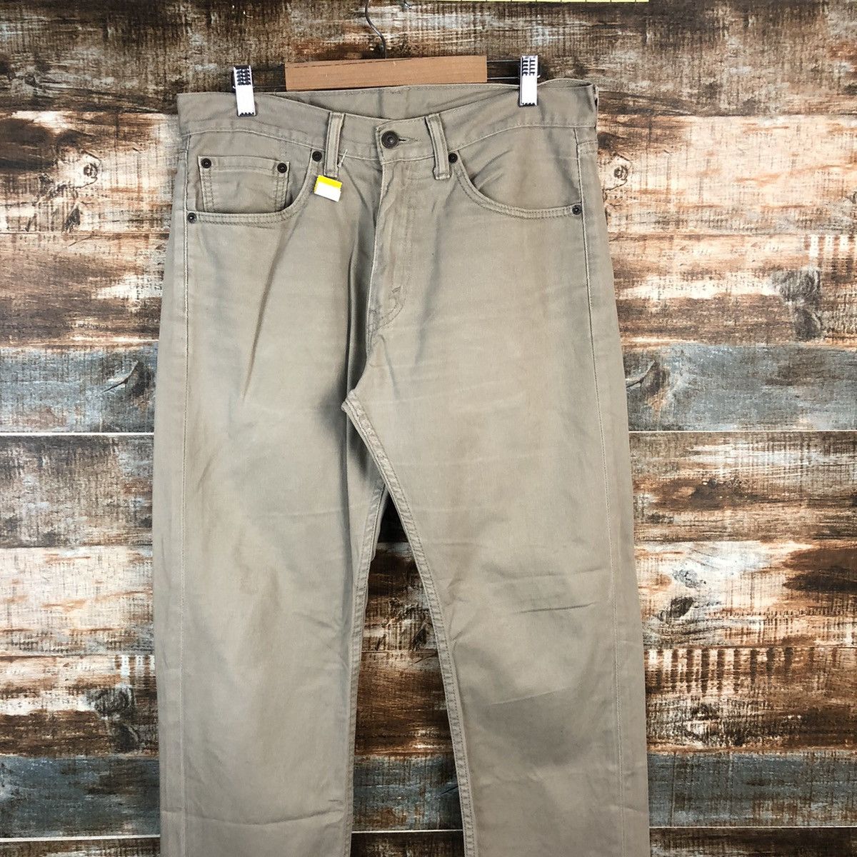 Levi's DL Levis 505 Cream Casual Pants #C197 Size US 32 / EU 48 - 2 Thumbnail
