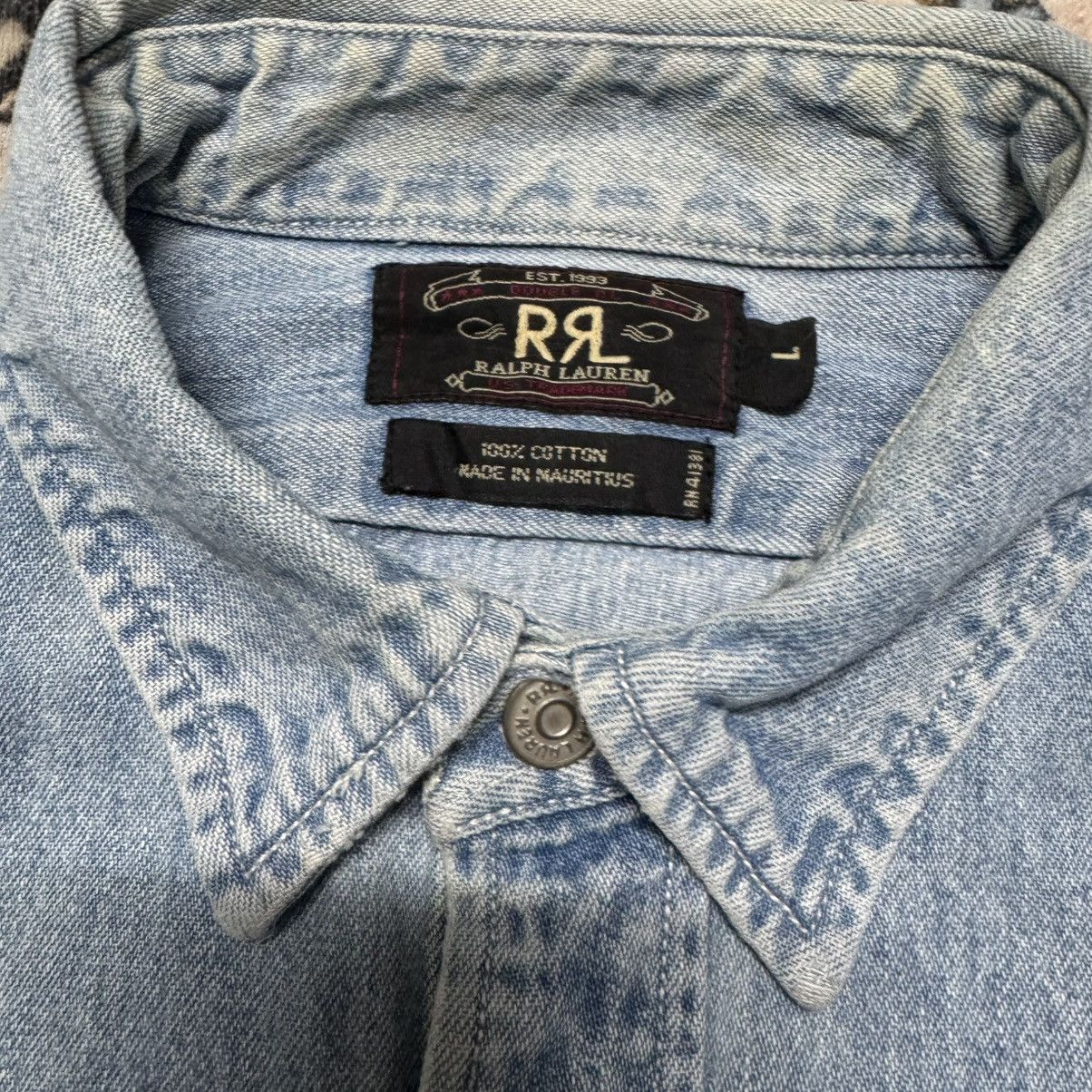 RRL Ralph Lauren Vintage RRL Ralph Lauren Denim Shirt Oversized Faded Size US L / EU 52-54 / 3 - 17 Thumbnail