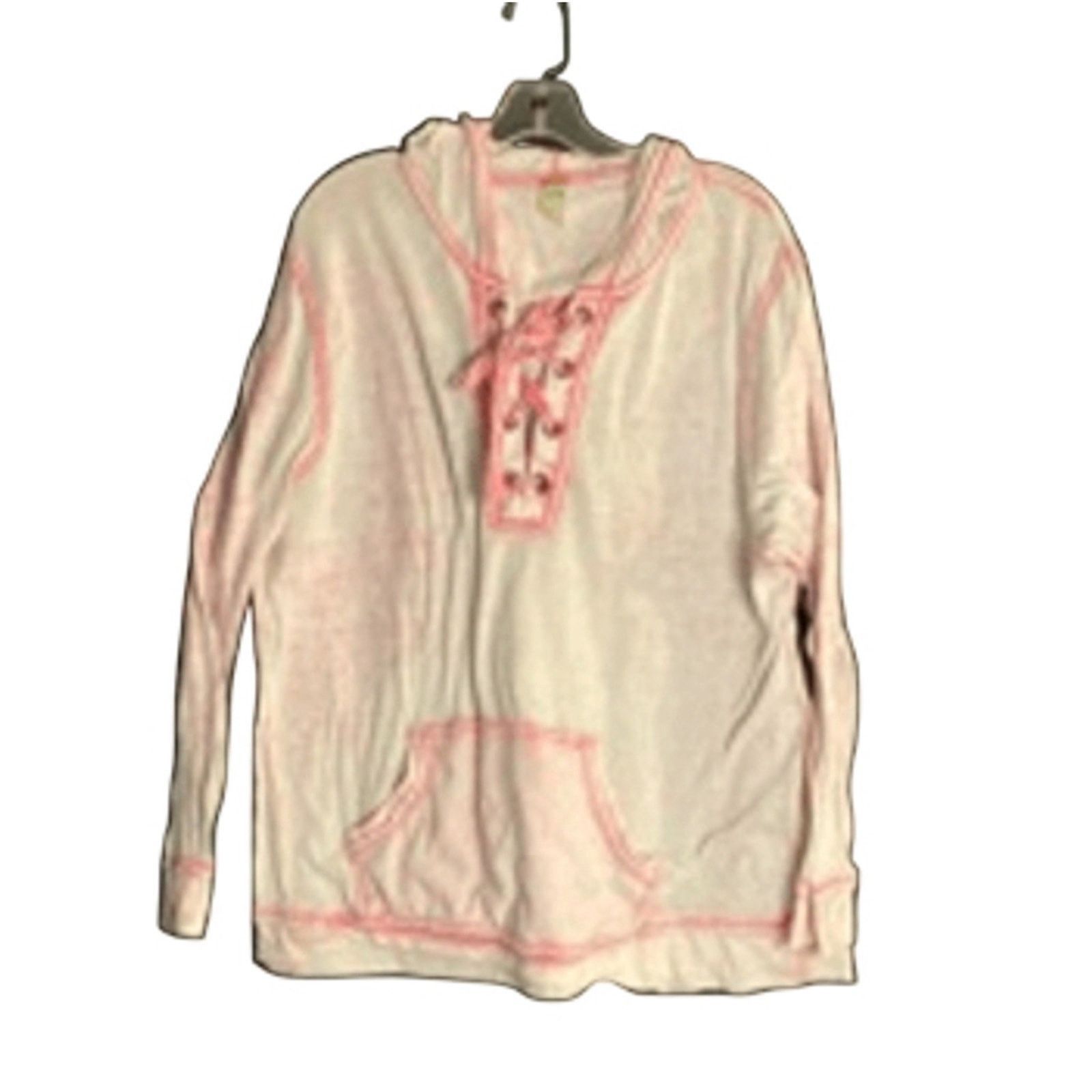 Other Coastal Cowgirl Pink Trim Lace-Up Hoodie Green Tea XXL Size XXL / US 16-18 / IT 52-54 - 3 Thumbnail