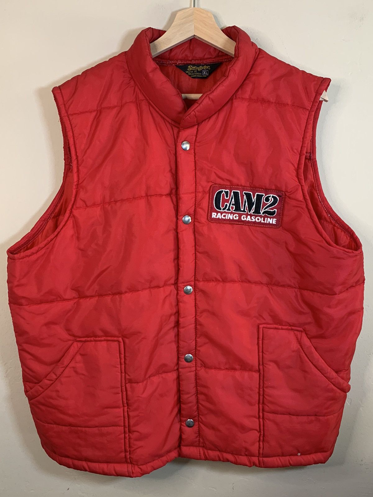 Swingster × Vintage *RARE* Vintage 70’s CAM2 Racing Gasoline Swingster Puff Vest Size US XL / EU 56 / 4 - 1 Thumbnail