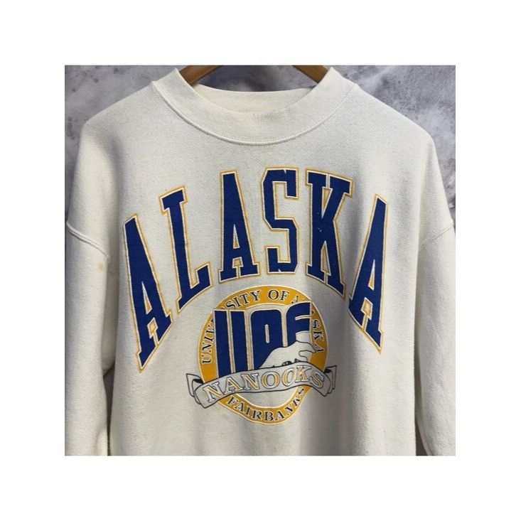 Vintage Vintage University Alaska Fairbanks Nanooks UAF Sweatshirt Size US XL / EU 56 / 4 - 1 Thumbnail