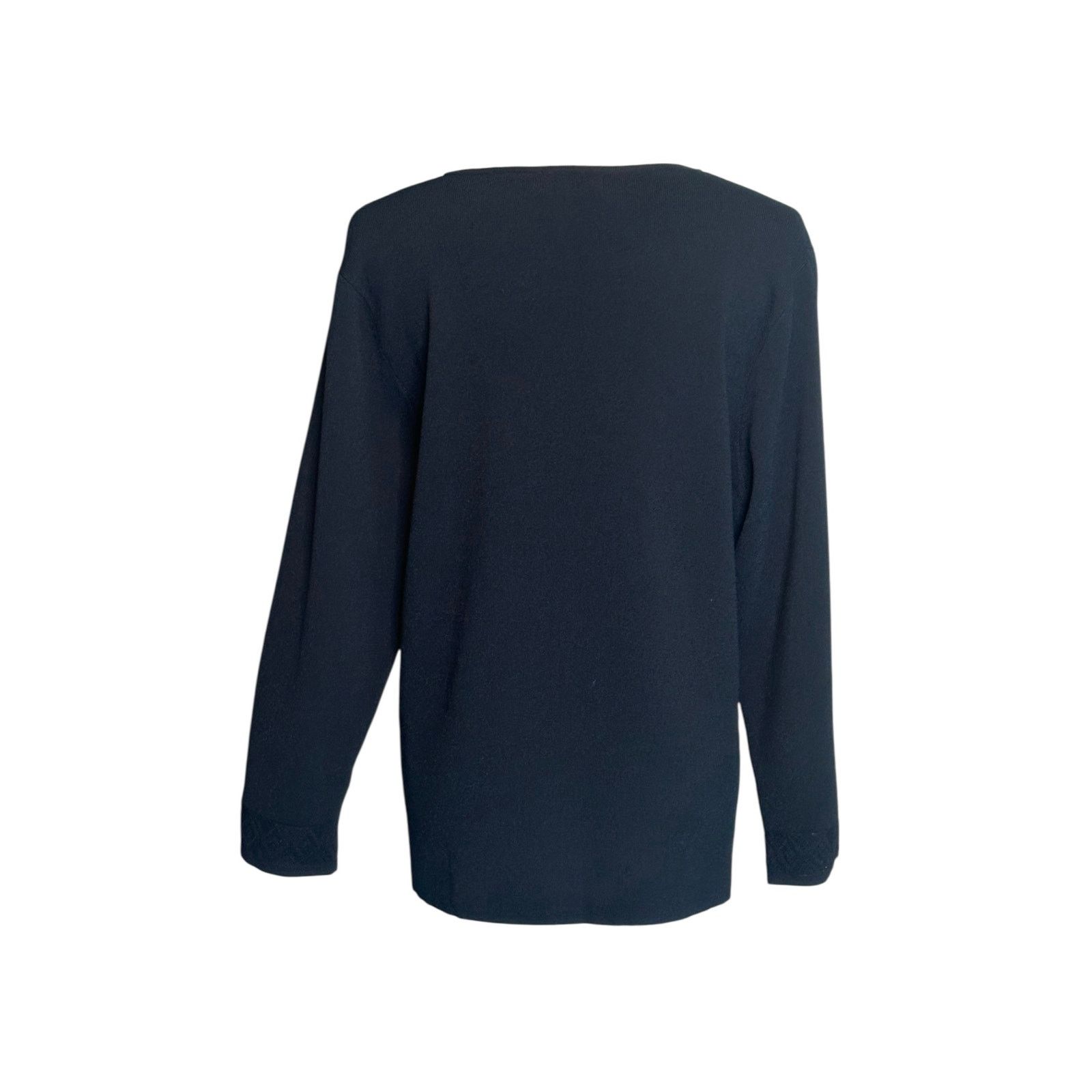 Liz Claiborne Liz Claiborne navy 3/4 sleeves knit sweater size Large Size L / US 10 / IT 46 - 2 Thumbnail