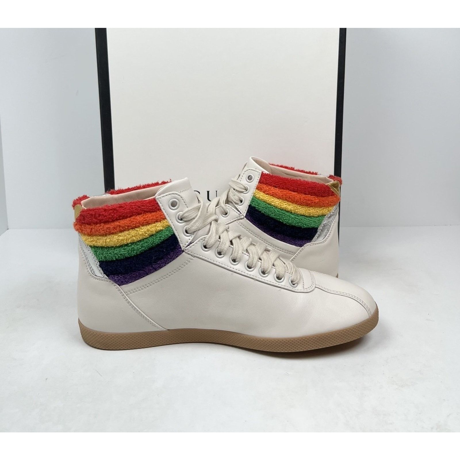 Gucci Size 7G/7.5US - Gucci Rainbow Collar Leather High-Top Size US 7.5 / EU 40-41 - 5 Thumbnail