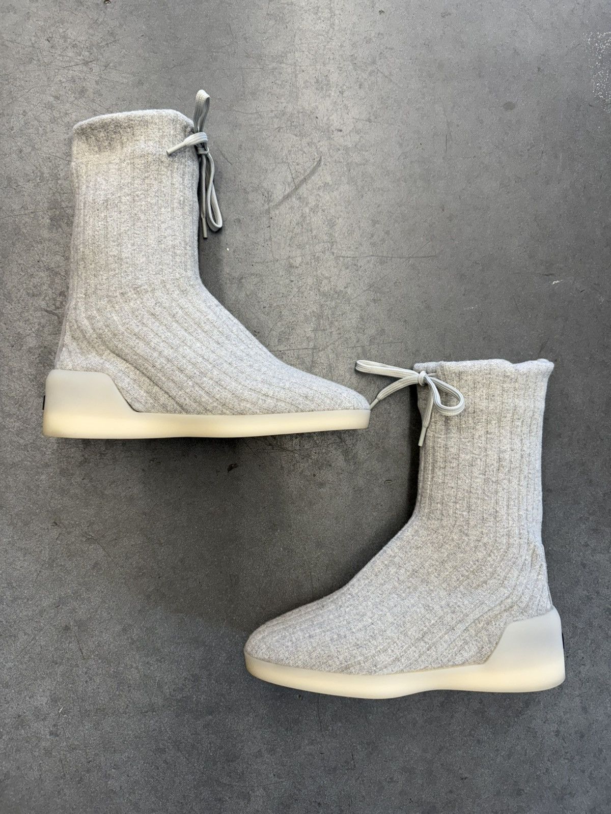 Vince Tasha Vince Sock Shoes Fear Of God Moc Knit High Boots Grey 