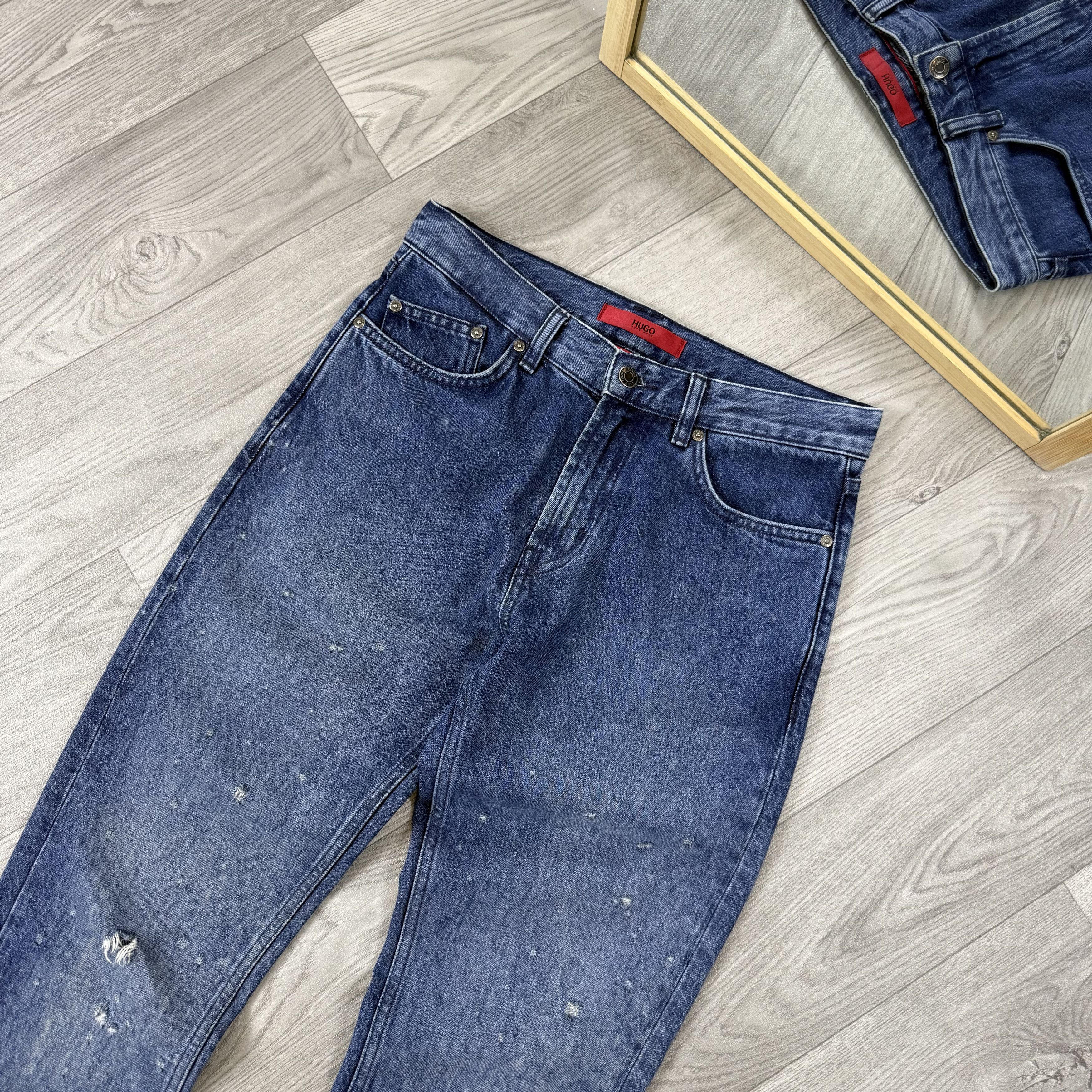 Hugo Boss HUGO Hugo Boss 332 "Control the Future" Frayed Hem Jeans Size US 30 / EU 46 - 6 Thumbnail