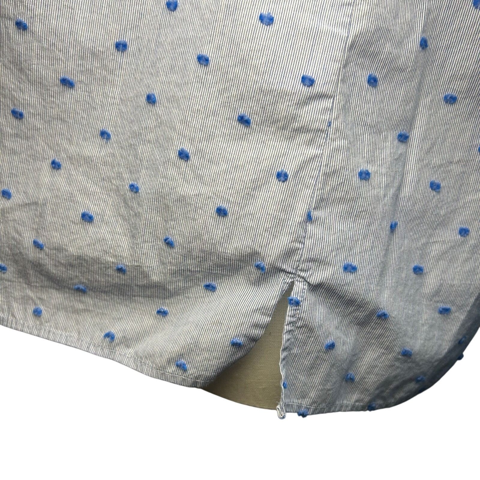 Talbots Talbots Blue Polka Dot Ruffle Collar Tank Top Medium Petite Size M / US 6-8 / IT 42-44 - 14 Thumbnail