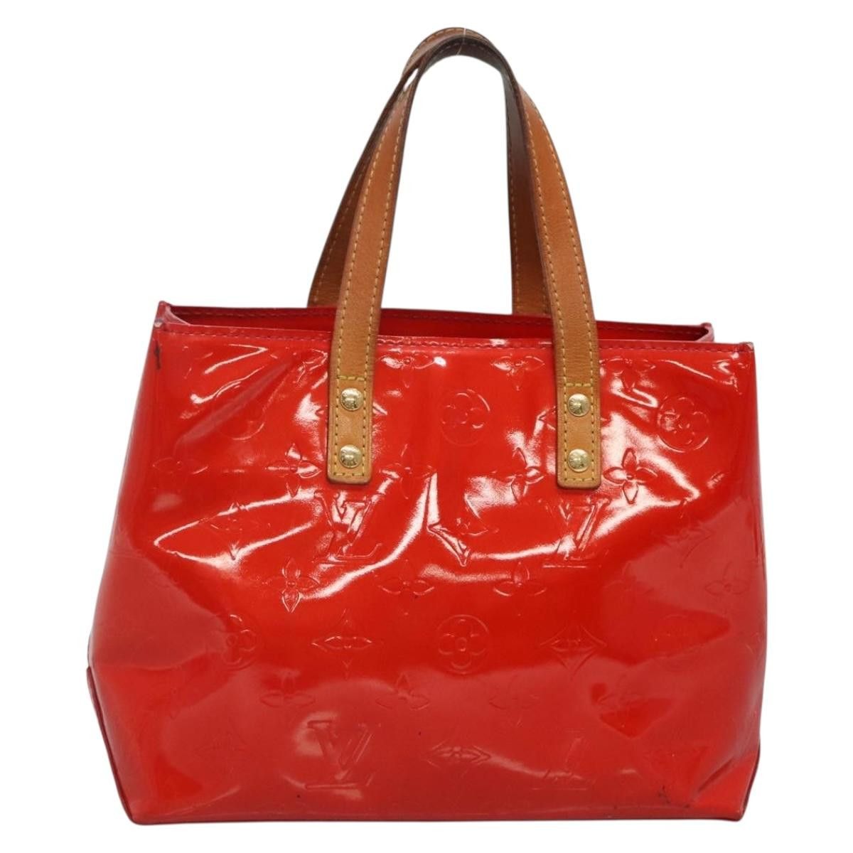 Louis Vuitton LOUIS VUITTON Monogram Vernis Reade PM Hand Bag Red Rouge Size ONE SIZE - 1 Thumbnail
