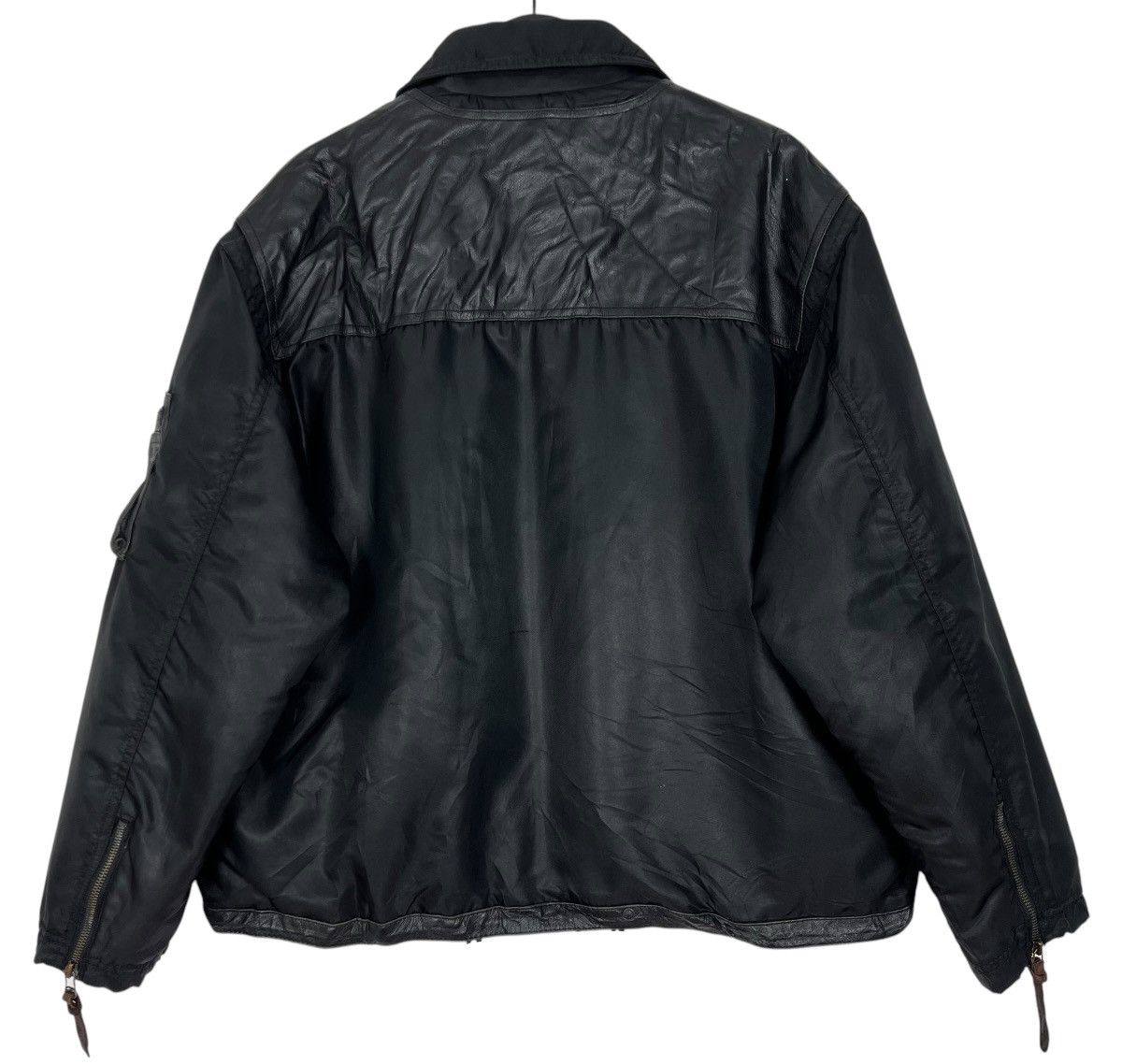 Genuine Leather VINTAGE ABITIO SWITCHING LEATHER FLIGHT JACKET Size US L / EU 52-54 / 3 - 2 Thumbnail