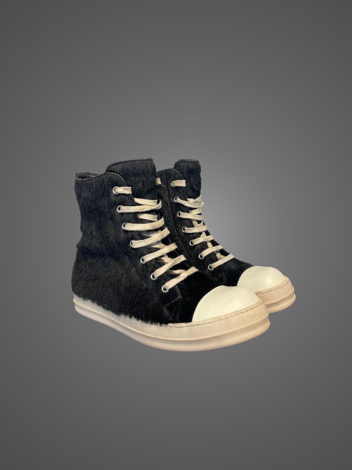 Rick Owens Rick Owens Hi-Top Ponyhair Ramones from AW2015 “Sphinx” Size US 7.5 / EU 40-41 - 1 Thumbnail